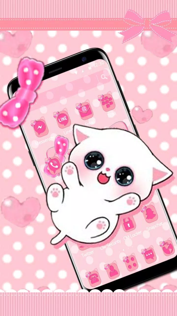 Cute Kawaii Pink Cat Theme APK for Android Download