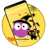 Cute Halloween Owl Theme ícone