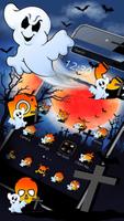 Cute Halloween Ghost Theme captura de pantalla 1