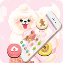 Tema de Cute Ice Cream Puppy APK