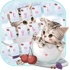 لطيف كأس كيتي موضوع لوحة المفاتيح Cute Cup Kitty أيقونة