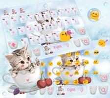 لطيف كأس كيتي موضوع لوحة المفاتيح Cute Cup Kitty تصوير الشاشة 1