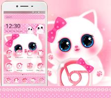 Cute Pink Cat Theme screenshot 2