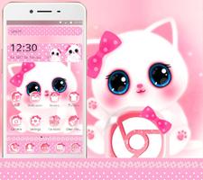 Cute Pink Cat Theme скриншот 2