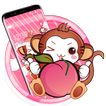 Cute Peach Monkey Theme