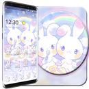 Cute Snowy Rabbit Theme APK