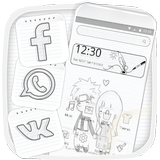 Simple Cute Sketch Cartoon Theme biểu tượng