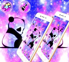 Cute Panda Galaxy Theme 截图 1