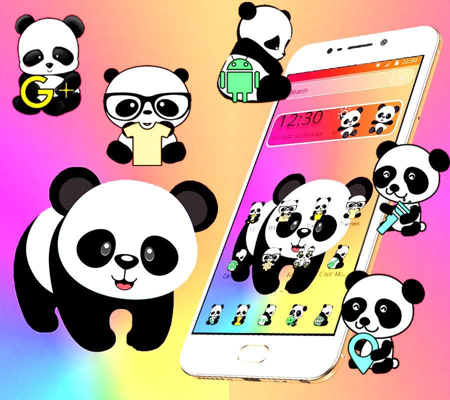 Cute Colorful Panda Theme For Android Apk Download