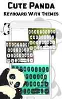Cute Panda Keyboard -Animated Panda Themes Affiche