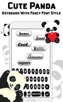 Cute Panda Keyboard -Animated Panda Themes capture d'écran 1
