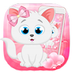 Cute Smile Pink Cat Theme