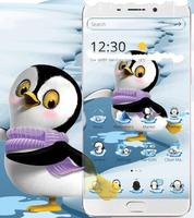 Cute Penguin Theme Affiche