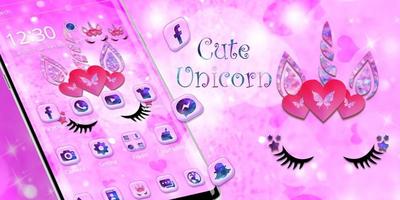Cute pink unicorn تصوير الشاشة 3