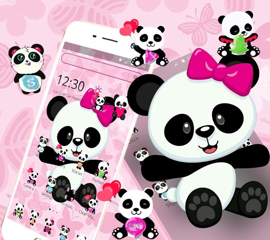  Gambar  Panda  Lucu Warna  Pink 