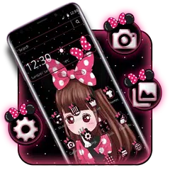 Cute Pink Girl Theme APK 下載