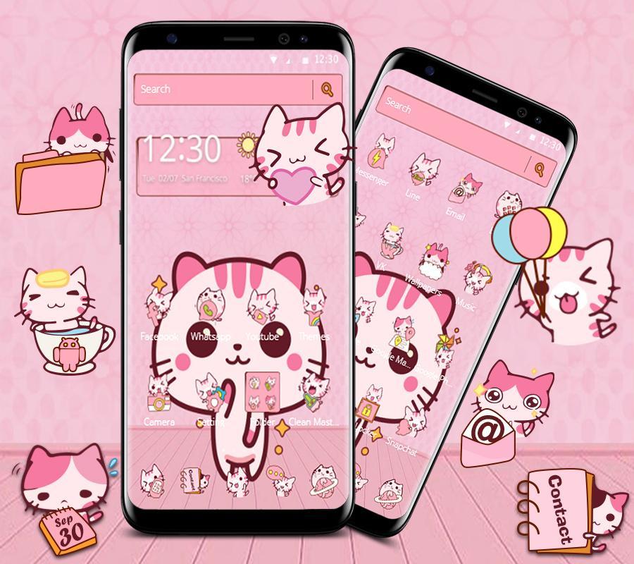 Cute Pink Kitty Theme Kawaii Sweet icon安卓下载，安卓版APK 免费下载