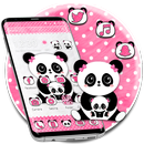 Ładny różowy motyw panda aplikacja