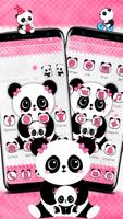 Thème de Pink Panda mignon Affiche