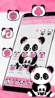 Cute Pink Panda Theme syot layar 1