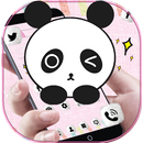 Cute Pink Panda Cartoon Theme APK