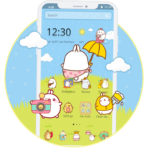 Cute Rabbit Cartoon Theme