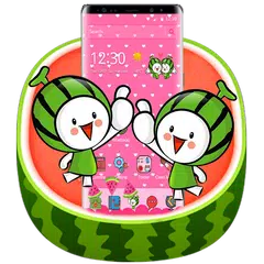 Cute Watermelon Babies Theme APK Herunterladen