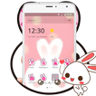 Cute White Rabbit Theme