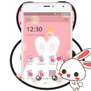 Cute White Rabbit Theme aplikacja