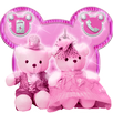 Cute Pink Bear Blooms Theme APK