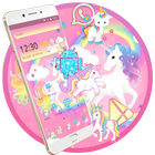 Dễ thương Unicorn Theme biểu tượng