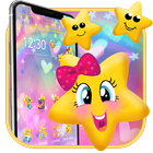 Cute Yellow Star Emoji Theme أيقونة