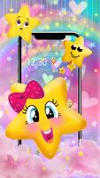 Cute Yellow Star Emoji Theme تصوير الشاشة 1