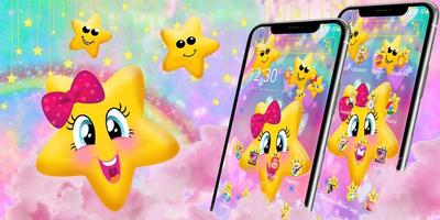 Cute Yellow Star Emoji Theme capture d'écran 3