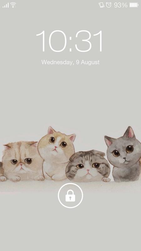 Cute Cat Wallpaper Lock Screen Qhd For Android Apk Download