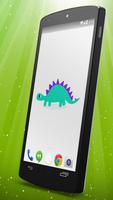 برنامه‌نما Cute Dinosaur Live Wallpaper عکس از صفحه