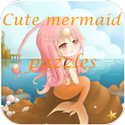 Cute mermaid puzzles icône