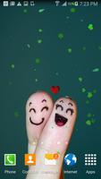 Cute love fingers wallpaper Affiche