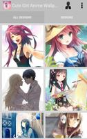 Cute Girl Anime Wallpaper Affiche