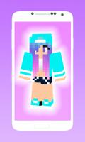 Cute girl skins for minecraft poster
