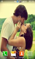 Cute Couple Kiss Wallpaper captura de pantalla 1