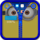 Yellow Minion Zipper Lock Screen أيقونة