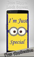 Yellow Minion Zipper Lock Screen Screenshot 3