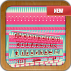 Cute Pink Pattern Emoji Keyboard Pro icono