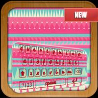 Cute Pink Pattern Emoji Keyboard Pro Poster