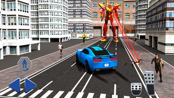 Mech Robot Car War: transform Robot shooting games Affiche
