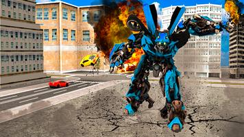 Mech Robot Car War: transform Robot shooting games capture d'écran 2