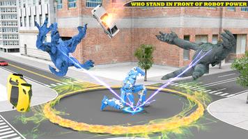 Robots Battle Mech- Jaegers vs Kaiju war monsters Affiche