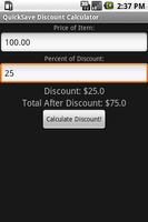 QuickSave Discount Calculator スクリーンショット 1