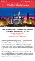 برنامه‌نما AVAR 2016 Kuala Lumpur عکس از صفحه